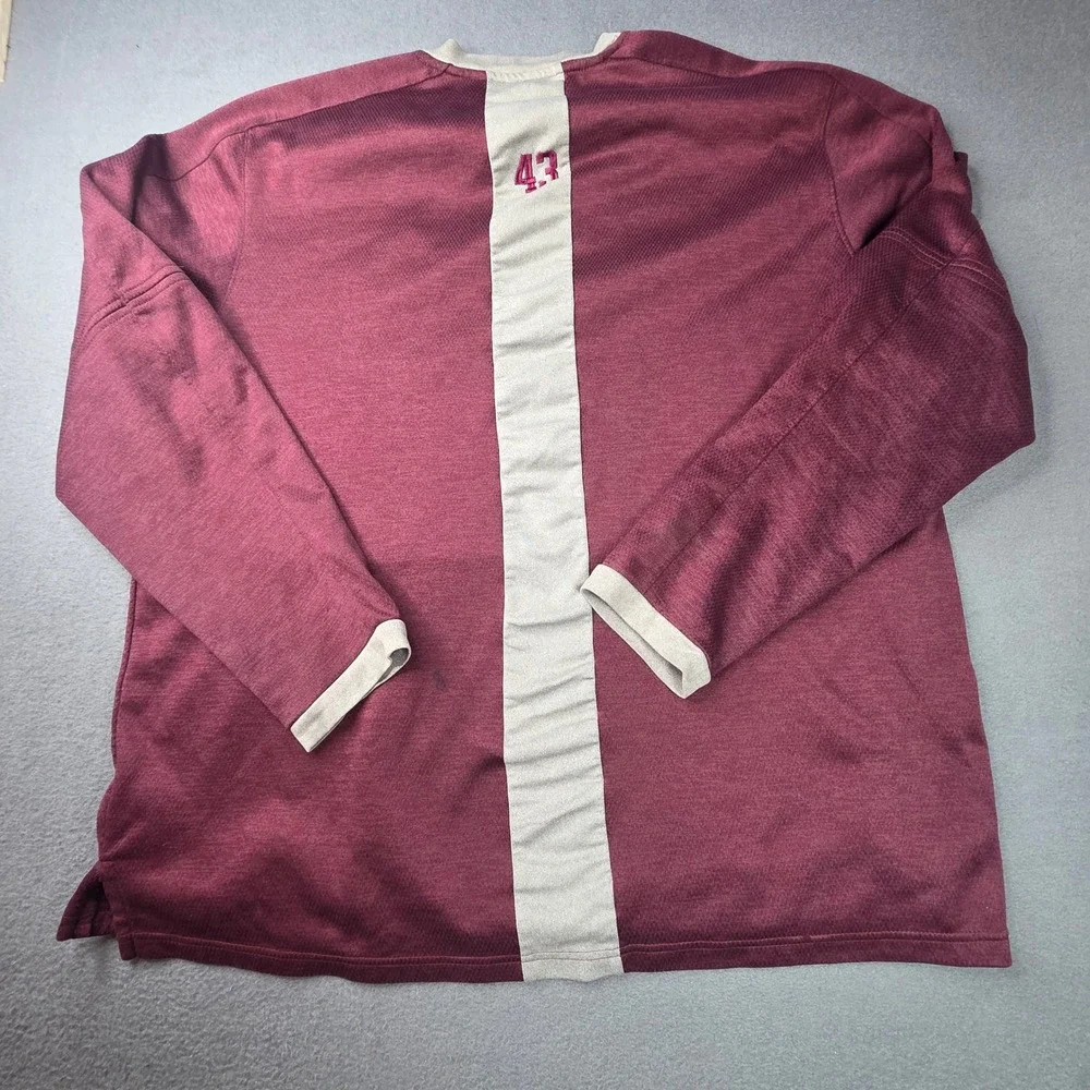 Adidas Baseball Texas A&M Aggies Pullover Sweatshirt Maroon Mens XL 43
